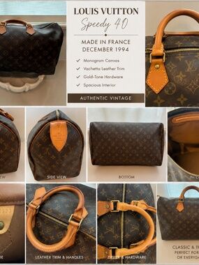 Authentic Vintage Monogram Speedy 40 (France/December 1993)